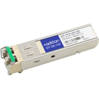 Picture of AddOn Cisco SFP-OC3-LR1 Compatible TAA Compliant OC-3-LR SFP Transceiver (SMF, 1310nm, 40km, LC)