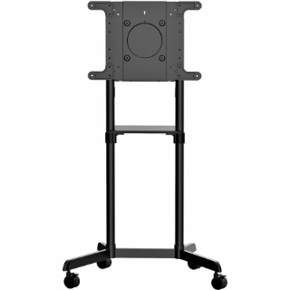 Picture of StarTech.com Mobile TV Cart, Portable Rolling TV Stand, 37-70 inch VESA Display Mount (154lb/70kg), Shelf & Storage, Rotate/Tilt Display