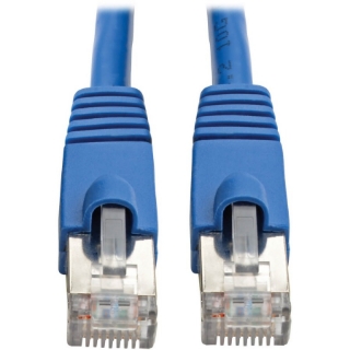 Picture of Tripp Lite Cat6a Ethernet Cable 10G STP Snagless Shielded PoE M/M Blue 6ft