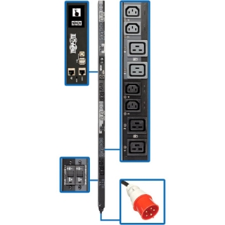 Picture of Tripp Lite 3-Phase PDU Switched 17.3kW 240V 12 C13; 12 C19 30A Red TAA