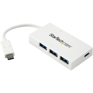 Picture of StarTech.com 4 Port USB C Hub with 1x USB-C & 3x USB-A (SuperSpeed 5Gbps) - USB Bus Powered - Portable/Laptop USB 3.0 Type-C Hub - White