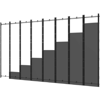 Picture of Peerless-AV SEAMLESS Kitted DS-LEDL27-8X8 Mounting Frame for LED Display, Video Wall - Black, Silver