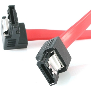 Picture of StarTech.com 18in Latching SATA to Right Angle SATA Serial ATA Cable