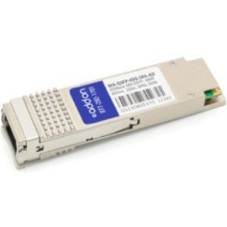 Picture of AddOn Cisco Meraki MA-QSFP-40G-SR4 Compatible TAA Compliant 40GBase-SR4 QSFP+ Transceiver (MMF, 850nm, 150m, MPO, DOM)