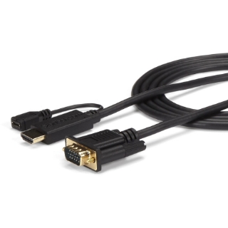 Picture of StarTech.com HDMI to VGA Cable - 6 ft / 2m - 1080p - 1920 x 1200 - Active HDMI Cable - Monitor Cable - Computer Cable