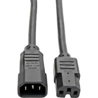 Picture of Tripp Lite 3ft Computer Power Cord Cable C14 to C15 Heavy Duty 16A 14AWG 3'