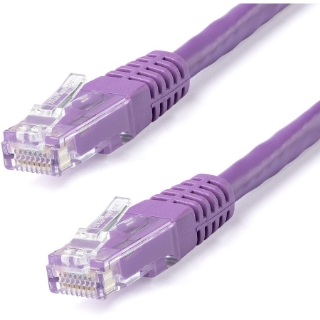 Picture of StarTech.com 6ft CAT6 Ethernet Cable - Purple Molded Gigabit - 100W PoE UTP 650MHz - Category 6 Patch Cord UL Certified Wiring/TIA