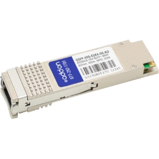 Picture of AddOn Dell QSFP-40G-ESR4 Compatible TAA Compliant 40GBase-SR4 QSFP+ Transceiver (MMF, 850nm, 400m, MPO, DOM)