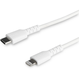 Picture of StarTech.com 6 foot/2m Durable White USB-C to Lightning Cable, Rugged Heavy Duty Charging/Sync Cable for Apple iPhone/iPad MFi Certified