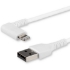 Picture of StarTech.com 2m USB A to Lightning Cable iPhone iPad Durable Right Angled 90 Degree White Charger Cord w/Aramid Fiber Apple MFI Certified