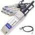 Picture of AddOn Juniper Networks QFX-QSFP-DACBO-7MA Compatible TAA Compliant 40GBase-CU QSFP+ to 4xSFP+ Direct Attach Cable (Active Twinax, 7m)