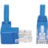 Picture of Tripp Lite Cat6 Ethernet Cable Up Angled UTP Molded RJ45 M/M Blue 15ft