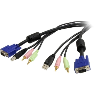 Picture of StarTech.com 6 ft 4-in-1 USB VGA KVM Switch Cable with Audio