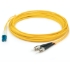 Picture of AddOn 50cm LC (Male) to ST (Male) Straight Yellow OS2 Duplex Plenum Fiber Patch Cable