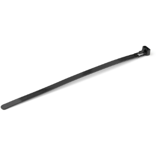 Picture of StarTech.com 8"(20cm) Reusable Cable Ties, 1-7/8"(50mm) Dia. 50lb(22Kg) Tensile Strength, Nylon, In/Outdoor, UL Listed, 100 Pack, Black