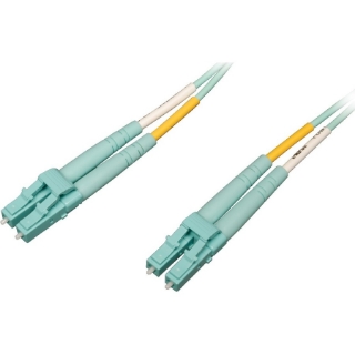 Picture of Tripp Lite 10Gb/100Gb Duplex Multimode LC/LC OM4 Aqua Fiber Patch Cable 15M