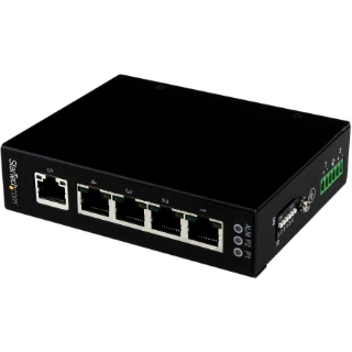 Picture of StarTech.com 5 Port Unmanaged Industrial Gigabit Ethernet Switch - DIN Rail / Wall-Mountable