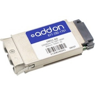 Picture of AddOn Extreme Networks 10011 Compatible TAA Compliant 1000Base-SX GBIC Transceiver (MMF, 850nm, 550m, SC)