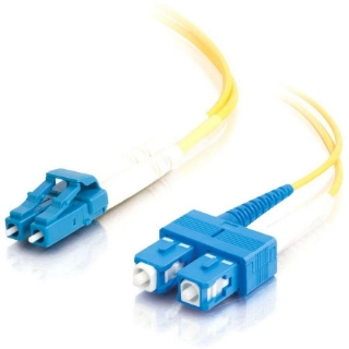 Picture of C2G-20m LC-SC 9/125 OS1 Duplex Singlemode Fiber Optic Cable (TAA Compliant) - Yellow