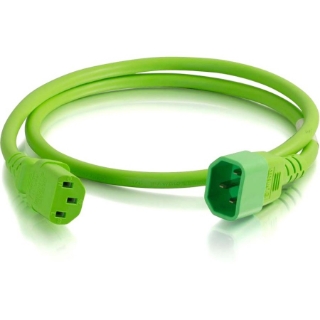 Picture of C2G 4ft 18AWG Power Cord (IEC320C14 to IEC320C13) - Green