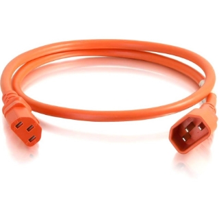 Picture of C2G 8ft 14AWG Power Cord (IEC320C14 to IEC320C13) - Orange