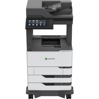 Picture of Lexmark MX820 MX822ade Laser Multifunction Printer-Monochrome-Copier/Fax/Scanner-55 ppm Mono Print-1200x1200 Print-Automatic Duplex Print-300000 Pages Monthly-1200 sheets Input-Color Scanner-600 Optical Scan-Monochrome Fax-Gigabit Ethernet