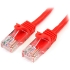 Picture of StarTech.com Snagless UTP Patch cable - RJ-45 (M) - RJ-45 (M) - 0.9 m - UTP - ( CAT 5e ) - red