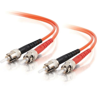 Picture of C2G-15m ST-ST 50/125 OM2 Duplex Multimode PVC Fiber Optic Cable - Orange