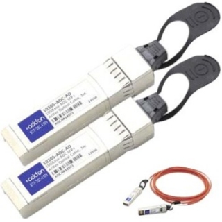 Picture of AddOn Extreme Networks 10305-AOC Compatible TAA Compliant 10GBase-AOC SFP+ to SFP+ Direct Attach Cable (850nm, MMF, 3m)