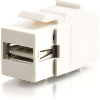 Picture of C2G Snap-In USB A/B Female Keystone Insert Module - White