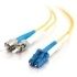 Picture of C2G 2m LC-ST 9/125 Duplex Single Mode OS2 Fiber Cable - Yellow - 6ft