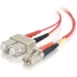 Picture of C2G-5m LC-SC 62.5/125 OM1 Duplex Multimode Fiber Optic Cable (Plenum-Rated) - Red