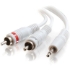 Picture of C2G 6ft One 3.5mm Stereo Male to Two RCA Stereo Male Audio Y-Cable - White