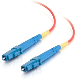 Picture of C2G-1m LC-LC 9/125 OS1 Simplex Singlemode Fiber Optic Cable (Plenum-Rated) - Red