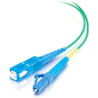 Picture of C2G-10m LC-SC 9/125 OS1 Simplex Singlemode Fiber Optic Cable (Plenum-Rated) - Green