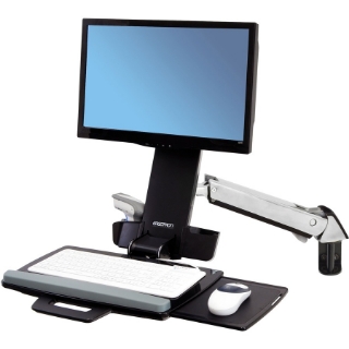 Picture of Ergotron StyleView Multi Component Mount for Notebook, Mouse, Keyboard, Monitor, Scanner - Polished Aluminum