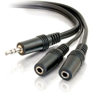 Picture of C2G 6ft One 3.5mm Stereo Male to Two 3.5mm Stereo Female Y-Cable