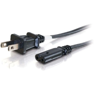 Picture of C2G 6ft Power Cord - Non Polarized Power Cord - NEMA 1-15P to IEC320C7