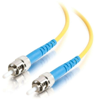 Picture of C2G-1m ST-ST 9/125 OS1 Simplex Singlemode PVC Fiber Optic Cable - Yellow