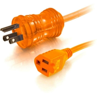 Picture of C2G 75ft 16 AWG Hospital Grade Power Extension Cord (NEMA 5-15P to NEMA 5-15R) - Orange