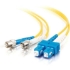 Picture of C2G-3m SC-ST 9/125 OS1 Duplex Singlemode Fiber Optic Cable (Plenum-Rated) - Yellow