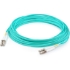 Picture of AddOn 4m LC (Male) to LC (Male) Aqua OM3 Duplex Fiber OFNR (Riser-Rated) Patch Cable