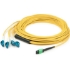 Picture of AddOn 5m MPO (Female) to 8xLC (Male) 8-Strand Yellow OS2 OFNR (Riser-Rated) Fiber Fanout Cable