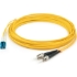 Picture of AddOn 15m LC (Male) to ST (Male) Yellow OS2 Duplex Fiber OFNR (Riser-Rated) Patch Cable