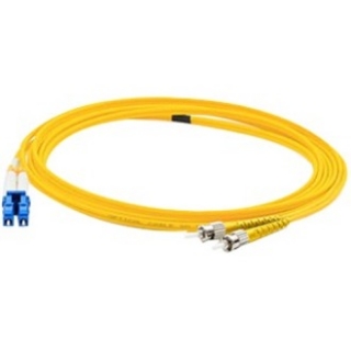 Picture of AddOn 1m FC (Male) to LC (Male) Yellow OS2 Duplex Fiber OFNR (Riser-Rated) Patch Cable