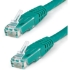 Picture of StarTech.com 2ft CAT6 Ethernet Cable - Green Molded Gigabit - 100W PoE UTP 650MHz - Category 6 Patch Cord UL Certified Wiring/TIA