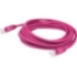 Picture of AddOn 7ft RJ-45 (Male) to RJ-45 (Male) Straight Pink Cat6 STP PVC Copper Patch Cable