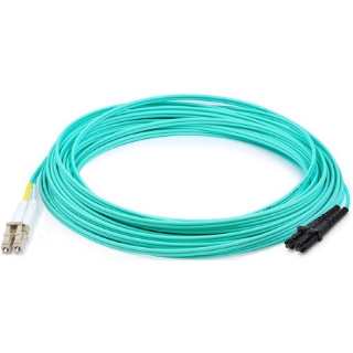 Picture of AddOn 3m LC (Male) to MT-RJ (Male) Aqua OM3 Duplex Fiber OFNR (Riser-Rated) Patch Cable