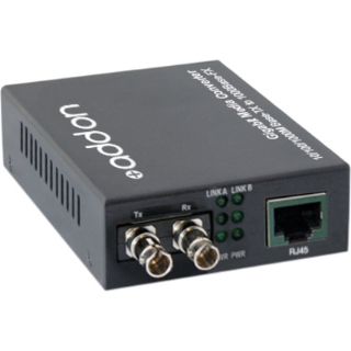 Picture of AddOn 10/100/1000Base-TX(RJ-45) to 1000Base-LX(ST) SMF 1310nm 20km Media Converter