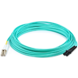 Picture of AddOn 1m LC (Male) to MT-RJ (Male) Aqua OM3 Duplex Fiber OFNR (Riser-Rated) Patch Cable